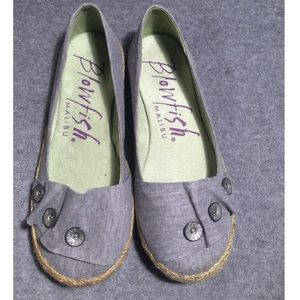 Blowfish Saleri Grey Distressed Espadrille flat